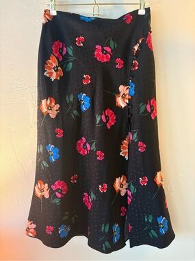 Sugarlips Floral Skirt Midi Black Floral